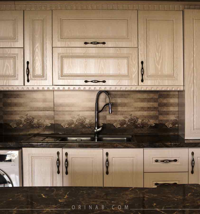 کابینت قهوه ای وکیوم ممبران آماده